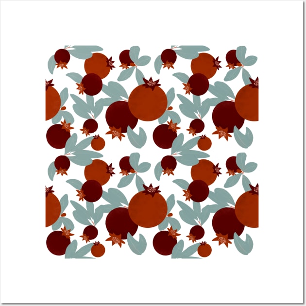 Pomegranate pattern Wall Art by RosanneCreates